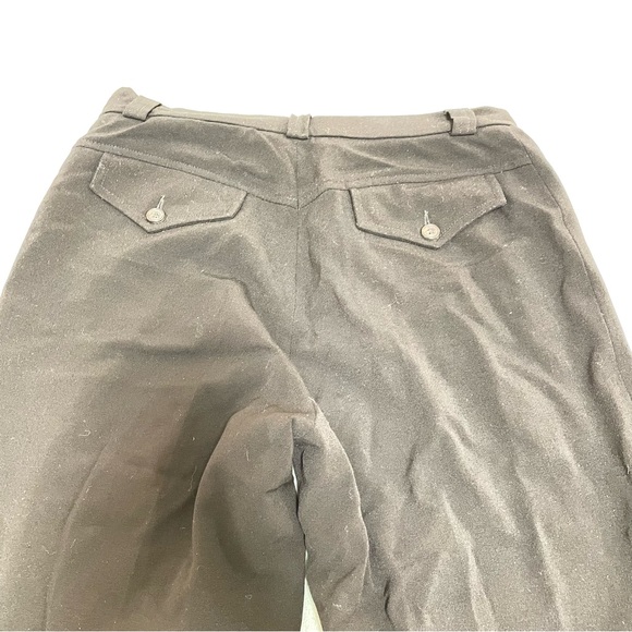 Piazza Sempione Pants High Waisted  Wide Leg Wool Blend Black Size IT 40… - Picture 10 of 12